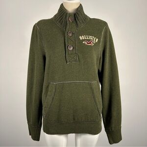 Y2K Hollister Olive Green Knit Slim Men Sweater Size M